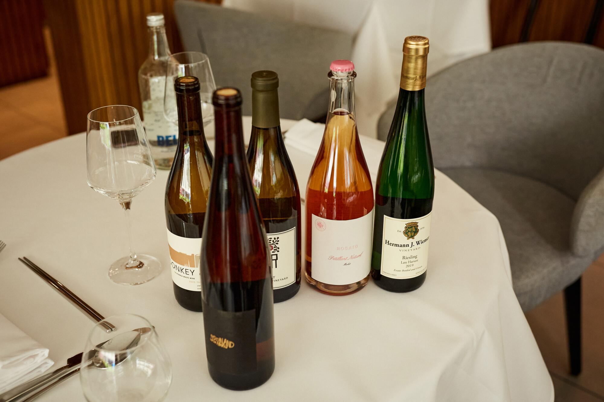 A selection of American wines at SOLA.
