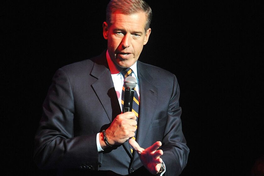 Journalist Brian Williams speaks at the 8th annual Stand Up for Heroes event in New York last year.