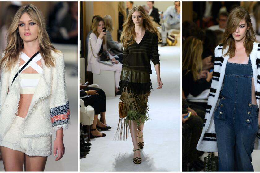 Looks from the spring and summer 2015 Sonia Rykiel runway collection presented Monday at Paris Fashion Week.