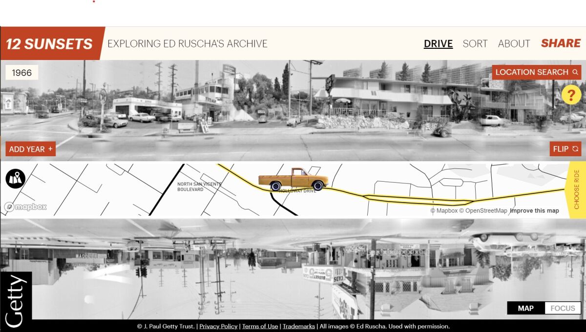 A screenshot of the "12 Sunsets" project.