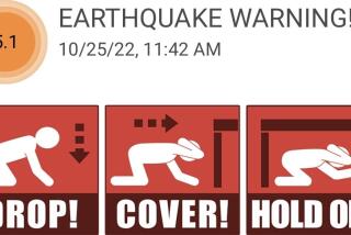 An image of the earthquake early warning issued on MyShake, a free app developed by UC Berkeley that receives seismic alerts from the U.S. Geological Survey's ShakeAlert system.