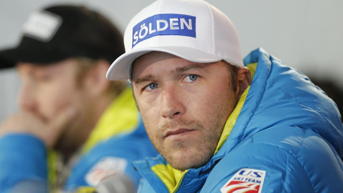 Bode Miller participates in a 2015 news conference at the alpine skiing world championships in Beaver Creek, Colo. Authorities say that Miller's 19-month-old daughter, Emeline Miller, died Sunday after paramedics pulled her from a swimming pool in Coto de Caza.