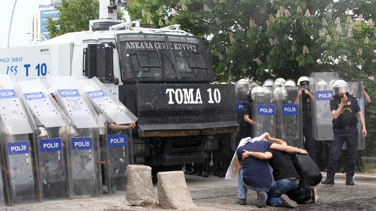 Turkey mining accident demonstration