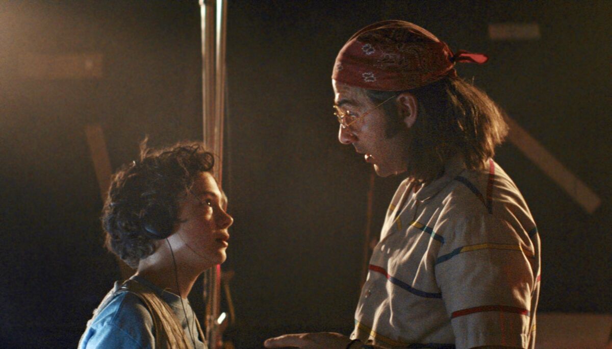 Noah Jupe, left, and Shia LaBeouf in "Honey Boy." 