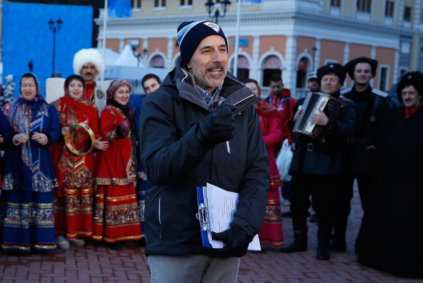 Matt Lauer, Meredith Vieira sub in at Sochi for a pink-eye-afflicted Bob Costas