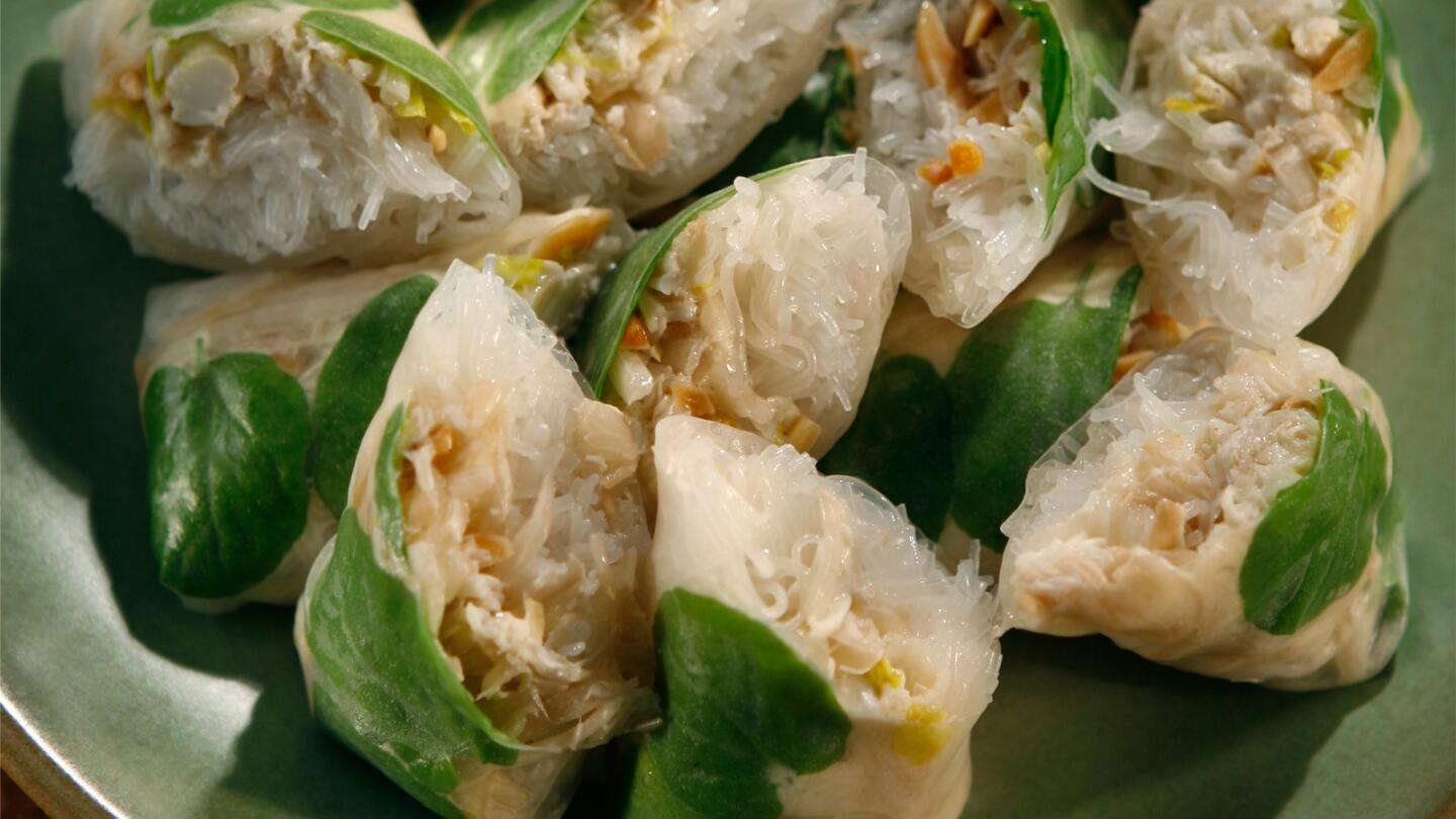 Dungeness crab spring rolls