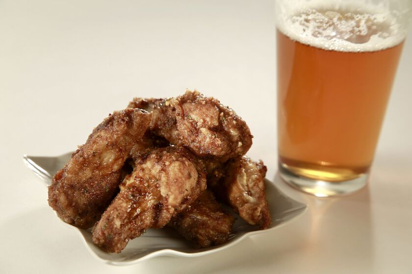 Cooking with beer for the super bowl: stout mustard wings.