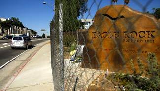 An Eagle Rock sign on Colorado Blvd.