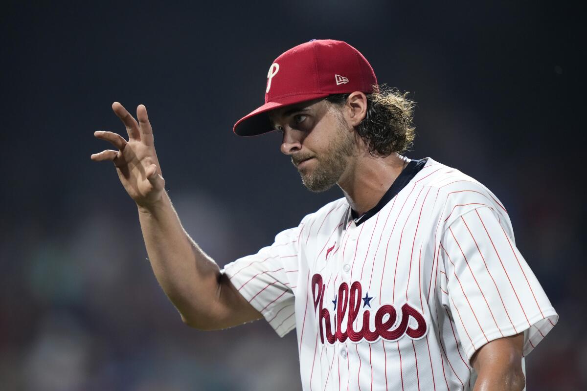 Nola, Schwarber help the Phillies beat the Brewers 4-3 for their 4th  straight victory – Winnipeg Free Press