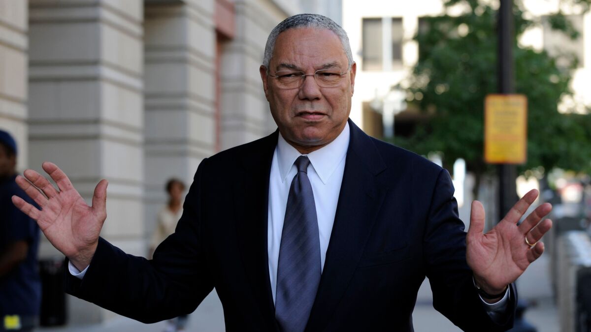 Former Secretary of State Colin Powell in Washington in 2008.