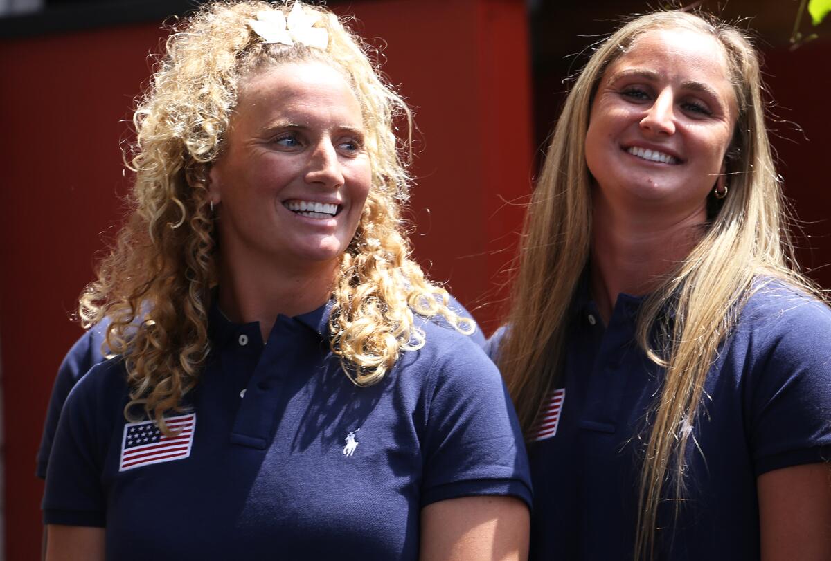 Newport Beach natives Kaleigh Gilchrist, left, and Maddie Musselman.