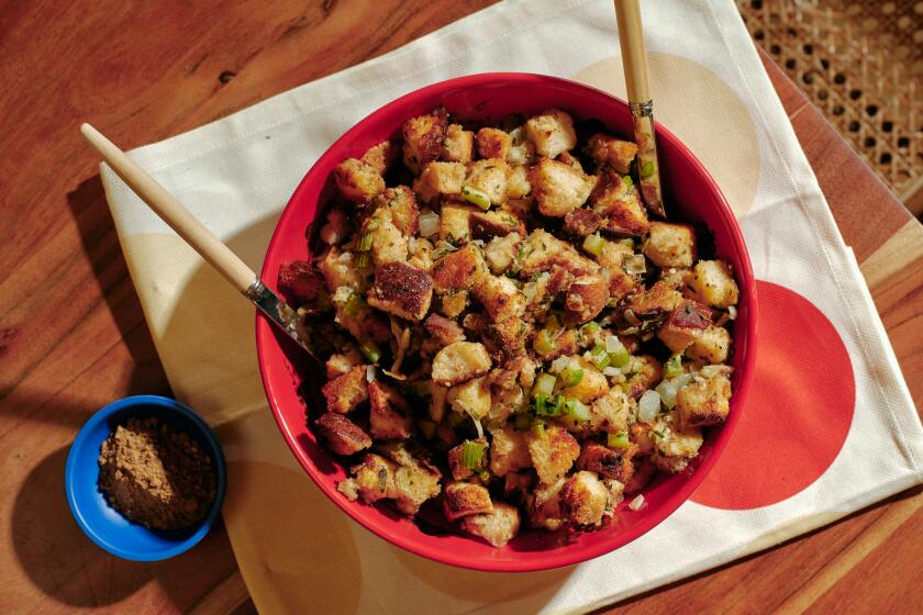 Thanksgiving dishes in Jing Gao's home.