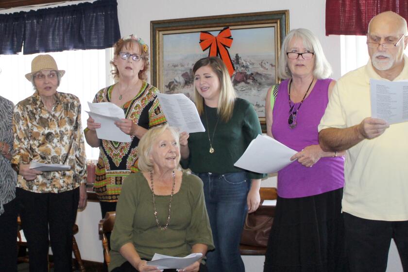 Ramona Community Singers, among featured entertainers at Ramona Chamber of Commerce’s 5th Annual Taste of Ramona, present a lively repertoire in Boll Weevil on Saturday afternoon. From there they entertained at Pamo Valley Winery and Old Town BBQ. For more about the 2019 Taste of Ramona, see page 6.