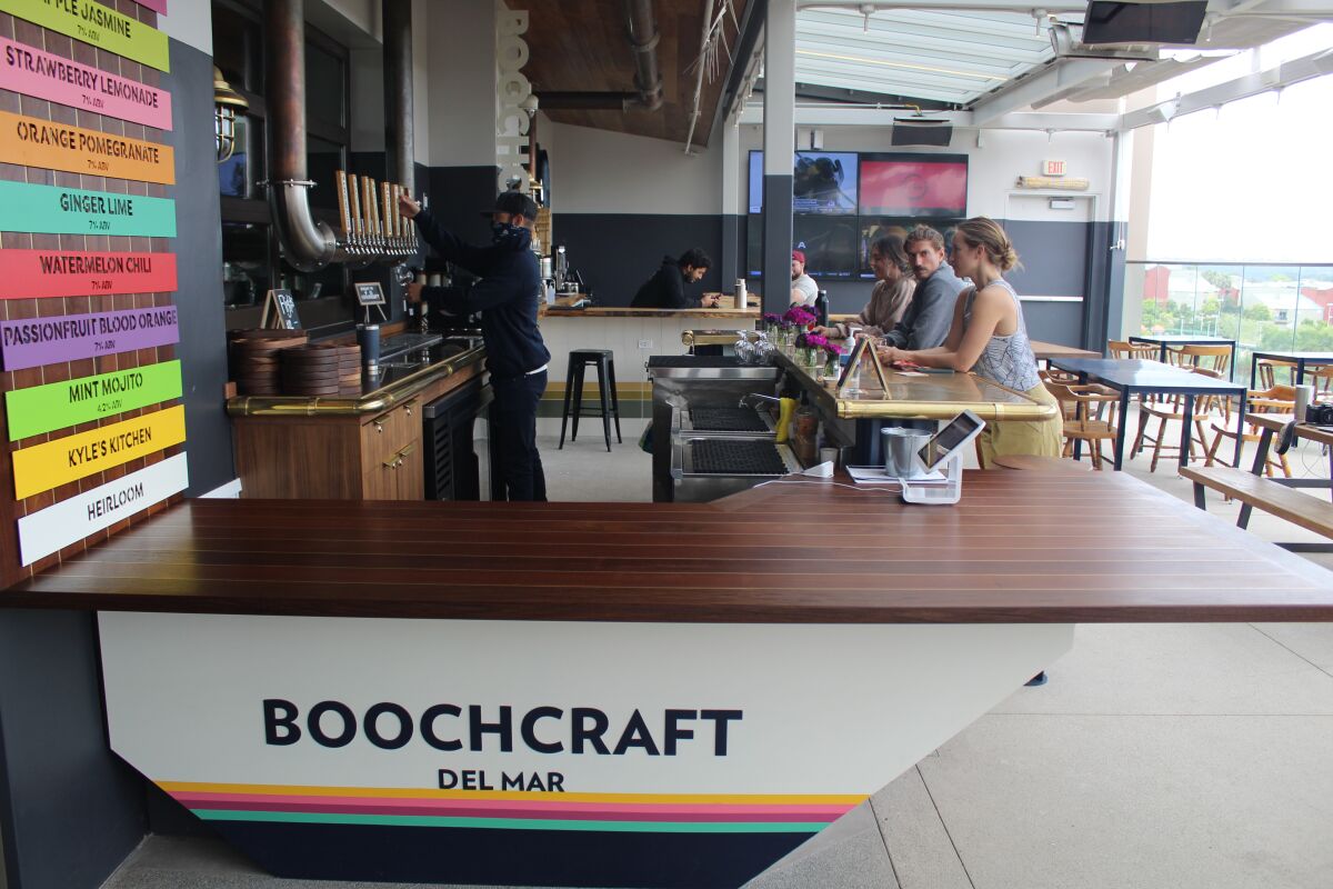 Boochcraft is open on the Brewer's Deck of Del Mar Highlands Town Center Sky Deck.