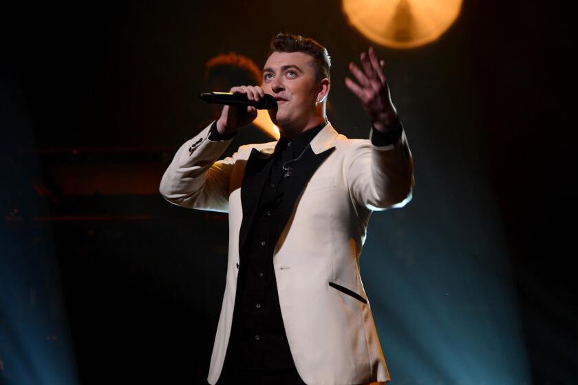 Sam Smith performs at the Apollo Theater on June 17, 2014, in New York City.