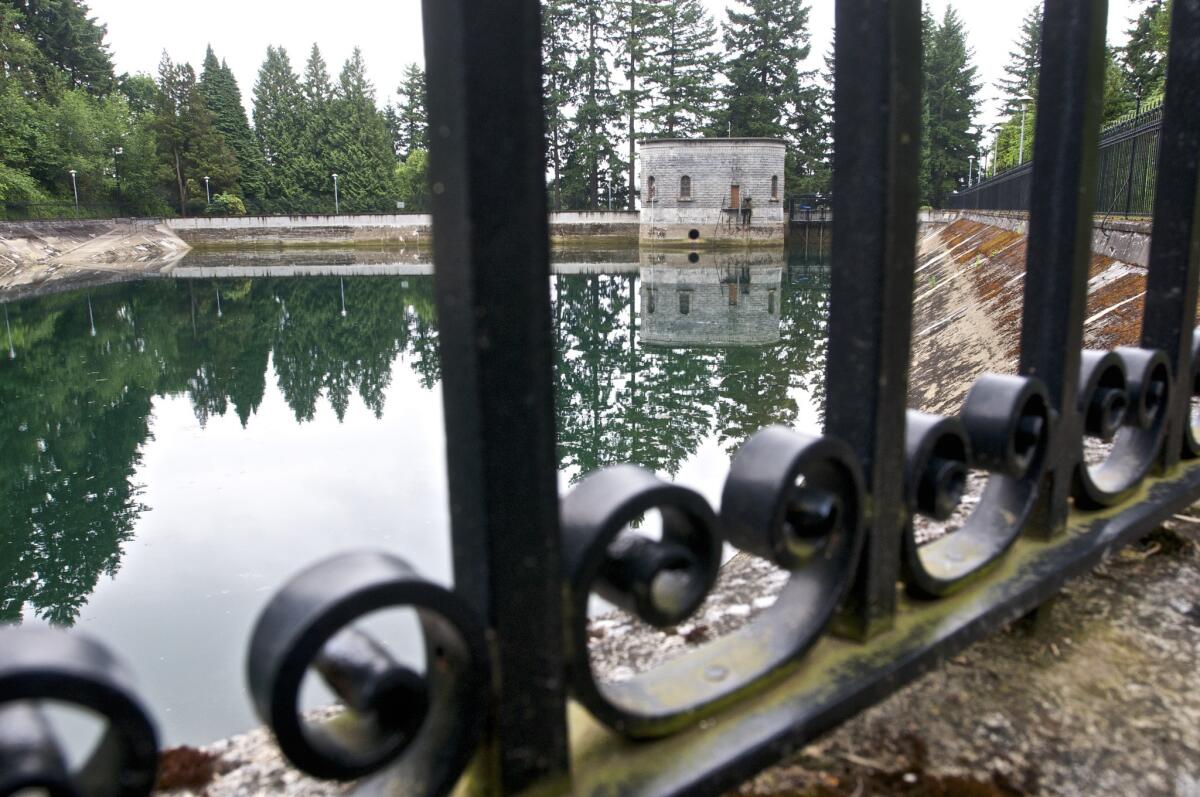 The water in this Portland, Ore., reservoir, 38 million gallons, will be flushed away because a teenager was caught on camera urinating into it.