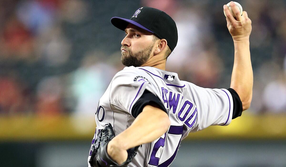 Rockies starting pitcher Tyler Chatwood is 1-0 with a 4.50 earned-run average in four starts this season.