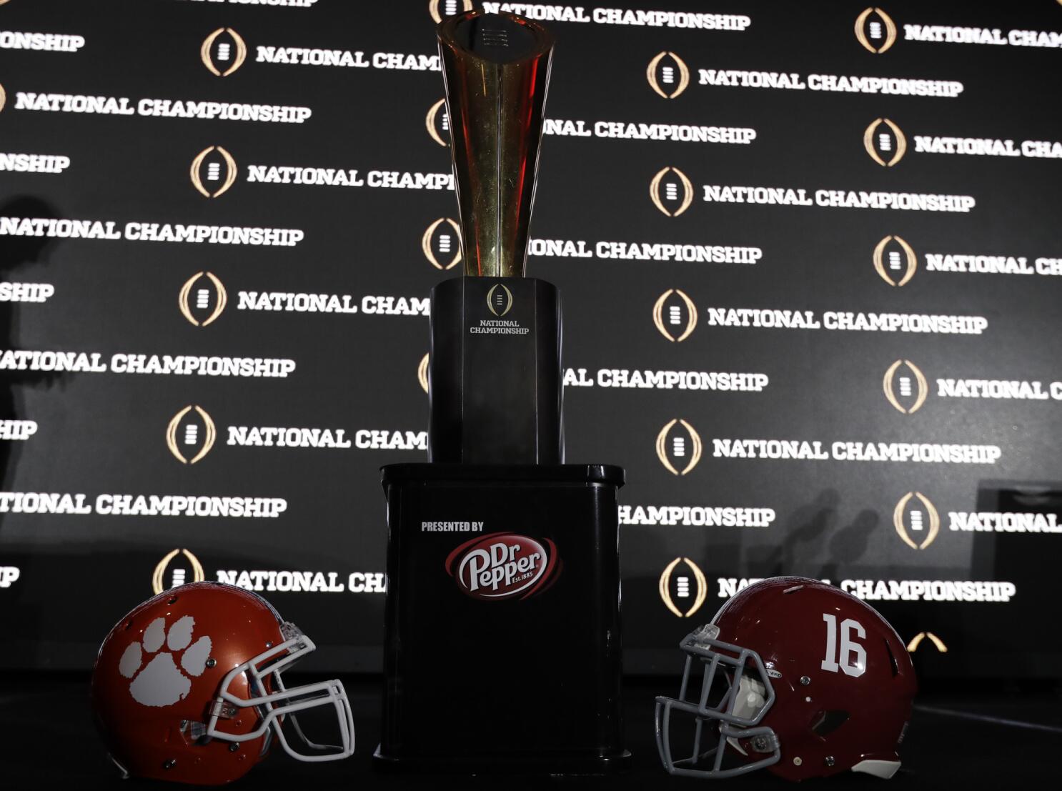 What time and on what channel is the Alabama-Clemson national