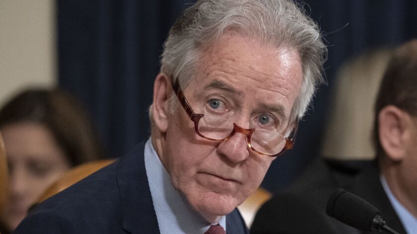 House Ways and Means Committee Chairman Richard Neal (D-Mass.) at a hearing on Capitol Hill in Washington. The House overwhelmingly approved a bill Thursday to promote retirement security by making it easier for small businesses and other companies to offer retirement plans.