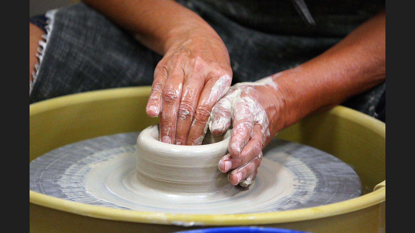 Photo Gallery: Spanish and German exchange students make pottery at Community Center of La Cañada Flintridge