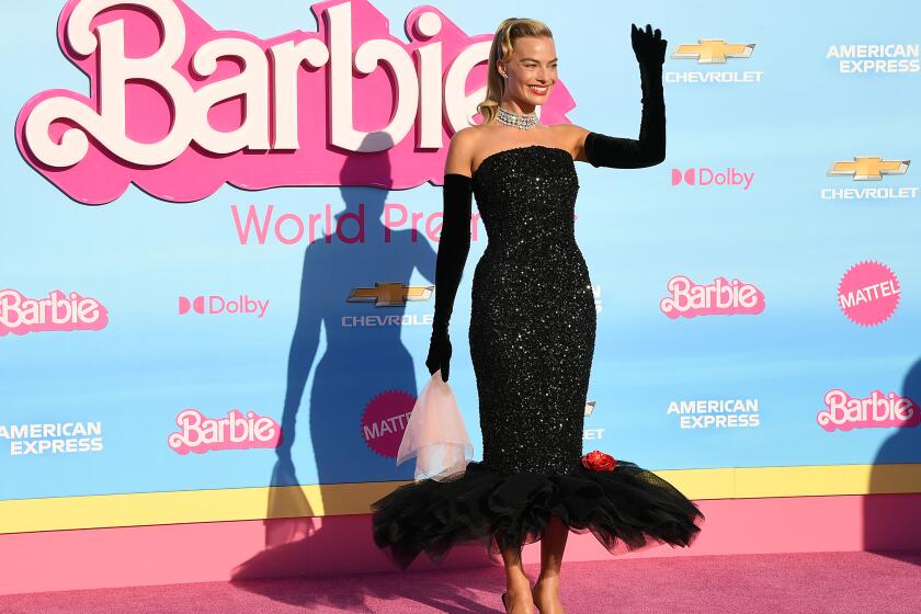 LOS ANGELES, CALIFORNIA - JULY 09: Margot Robbie attends the World Premiere of "Barbie" at the Shrine Auditorium and Expo Hall on July 09, 2023 in Los Angeles, California. (Photo by Jon Kopaloff/Getty Images)
