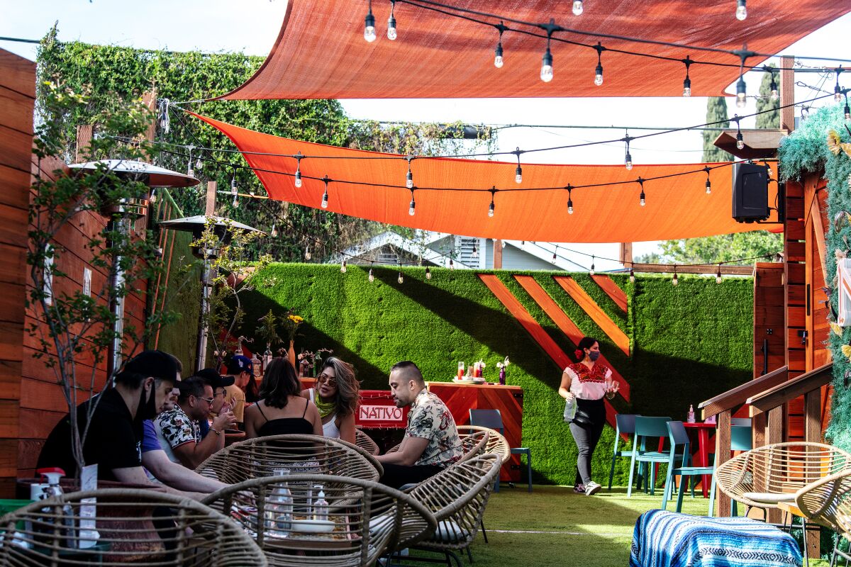 Outdoor patio at Nativo
