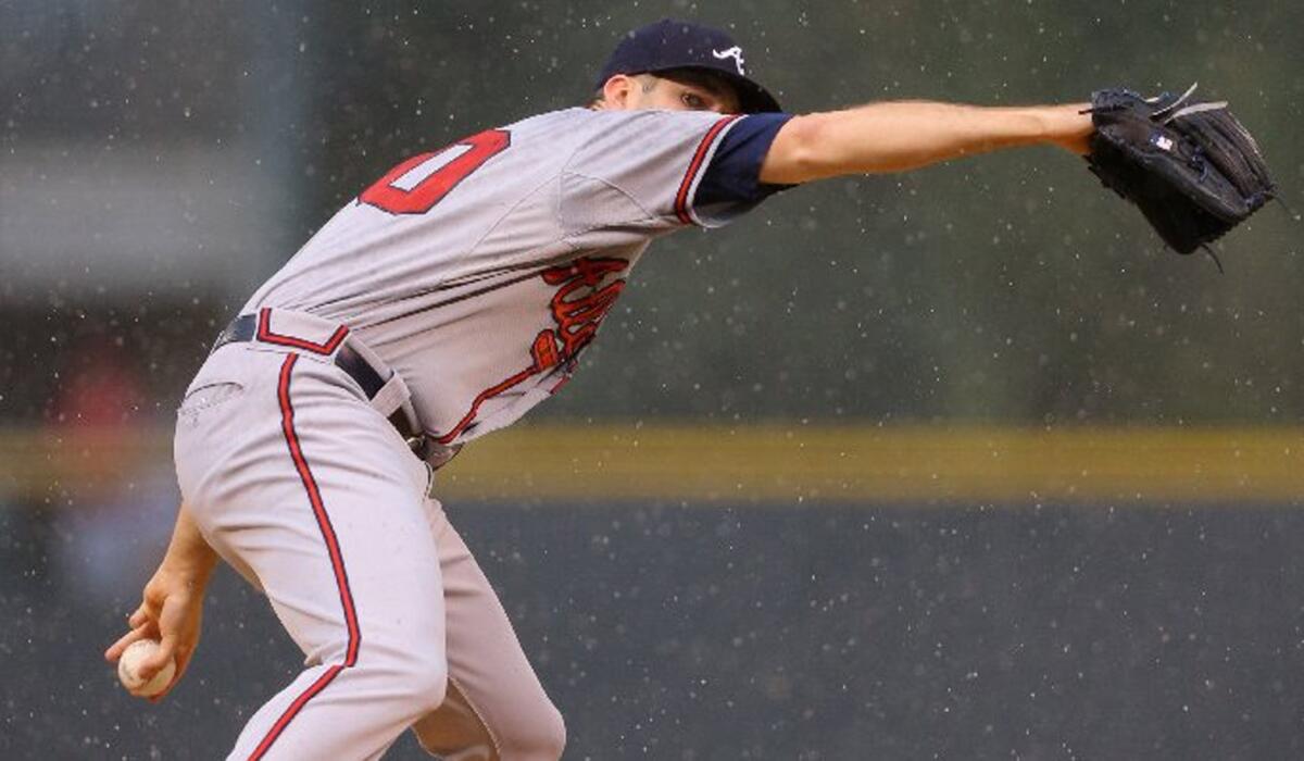 Dodgers new starting pitcher Alex Wood, who was acquired from the Braves in a 13-player trade, has a funky delivery but has put up solid numbers.