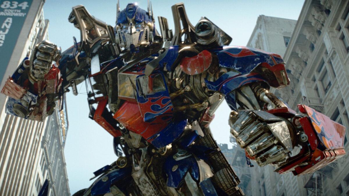 Optimus Prime in "Transformers."
