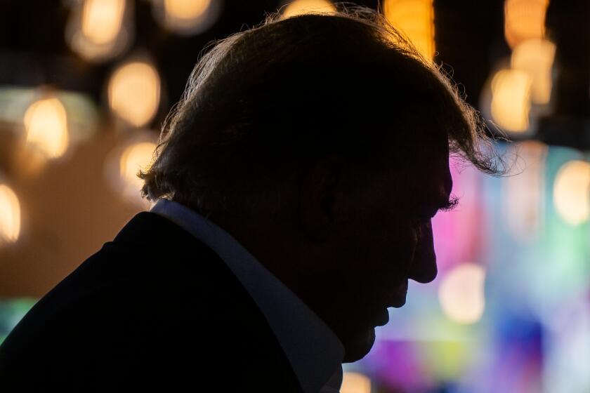 DES MOINES, IOWA - AUGUST 12: Republican presidential candidate and former U.S. President Donald Trump speaks during a rally at the Steer N' Stein bar at the Iowa State Fair on August 12, 2023 in Des Moines, Iowa. Republican and Democratic presidential hopefuls, including Florida Gov. Ron DeSantis, former President Donald Trump are visiting the fair, a tradition in one of the first states to hold caucuses in 2024. (Photo by Brandon Bell/Getty Images)