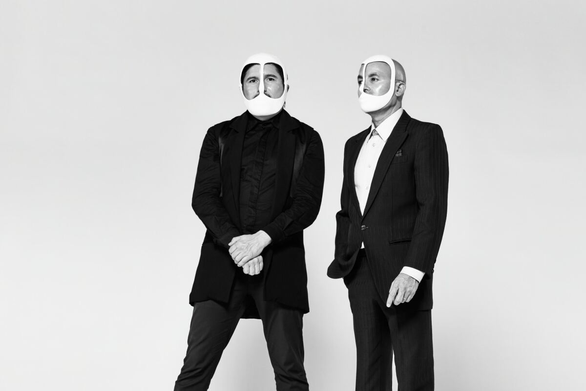 Electronic musicians Bostich (left) and Fussible