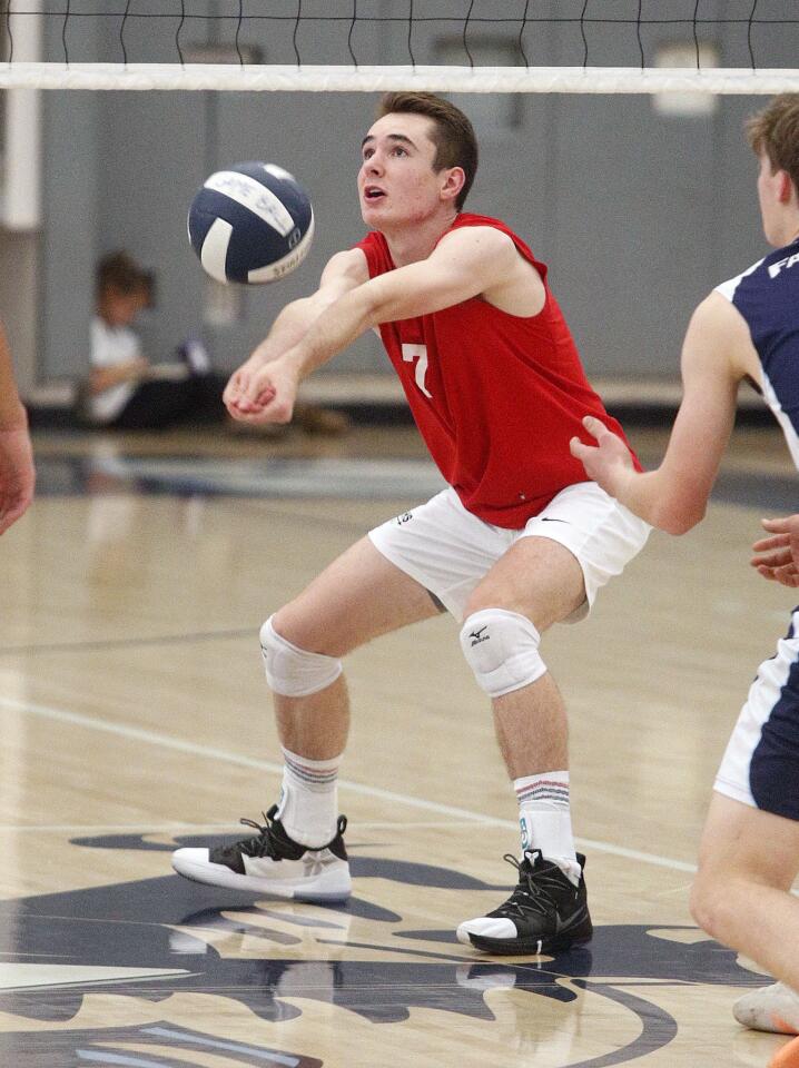 Photo Gallery: Crescenta Valley vs. Burroughs in Pacific League boys' volleyball
