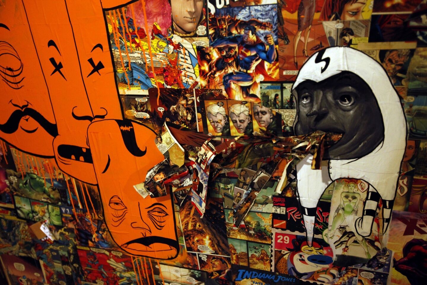 Artist Nick Lord created the comic book wallpaper.