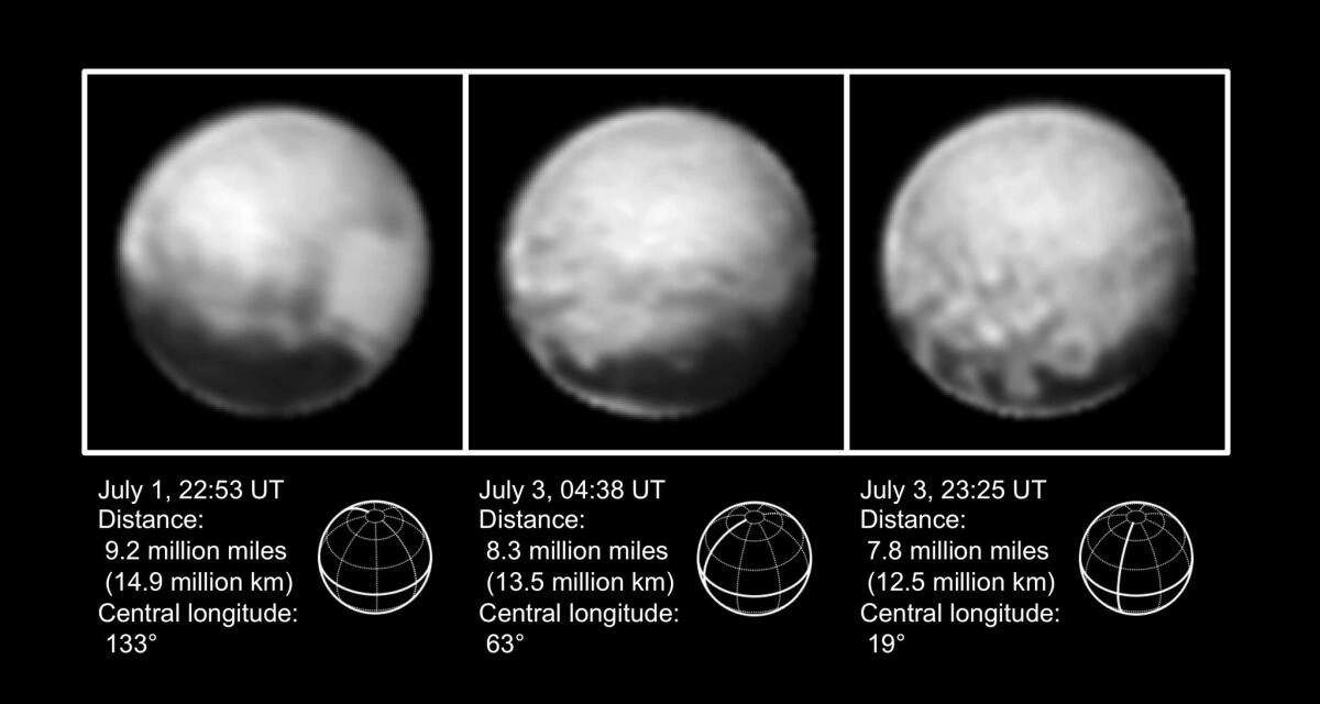 The latest images of Pluto were taken by NASA's New Horizons spacecraft just days before it experienced a brief technological glitch.