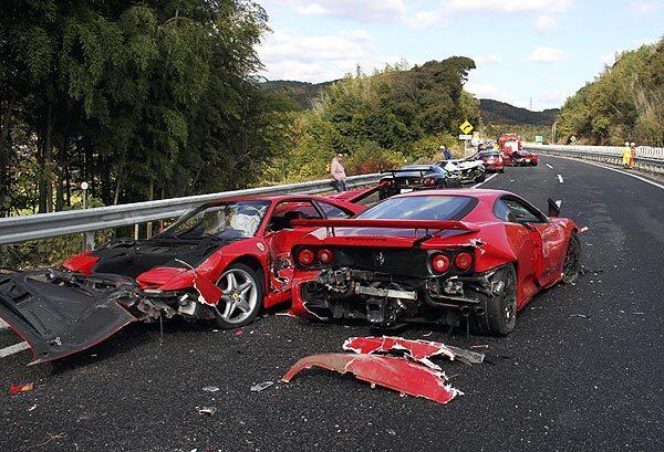 Ferrari crash