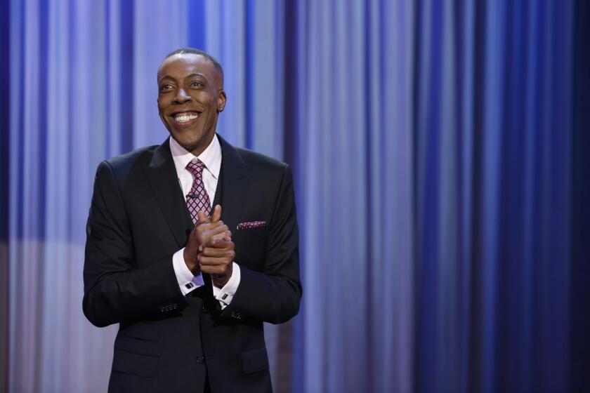 Arsenio Hall during his opening monologue for his show's premiere last September.