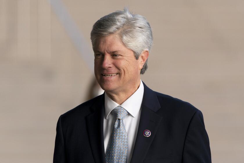 FILE - U.S. Rep. Jeff Fortenberry, R-Neb., arrives at the federal courthouse in Los Angeles, March 16, 2022. Former Rep. Fortenberry has been charged with lying to federal authorities about a foreign billionaire's illegal $30,000 contribution to his campaign. The Nebraska Republican's indictment on Wednesday, May 8, 2024, revives a case that was derailed by an appellate court. The grand jury in Washington, D.C. indicted Fortenberry on two counts: falsifying and concealing material facts and making false statements. (AP Photo/Jae C. Hong)