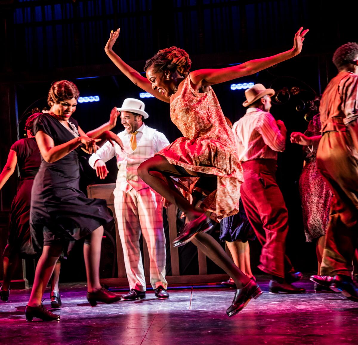 The tap dancing is vibrant in "Jelly's Last Jam" at Pasadena Playhouse.
