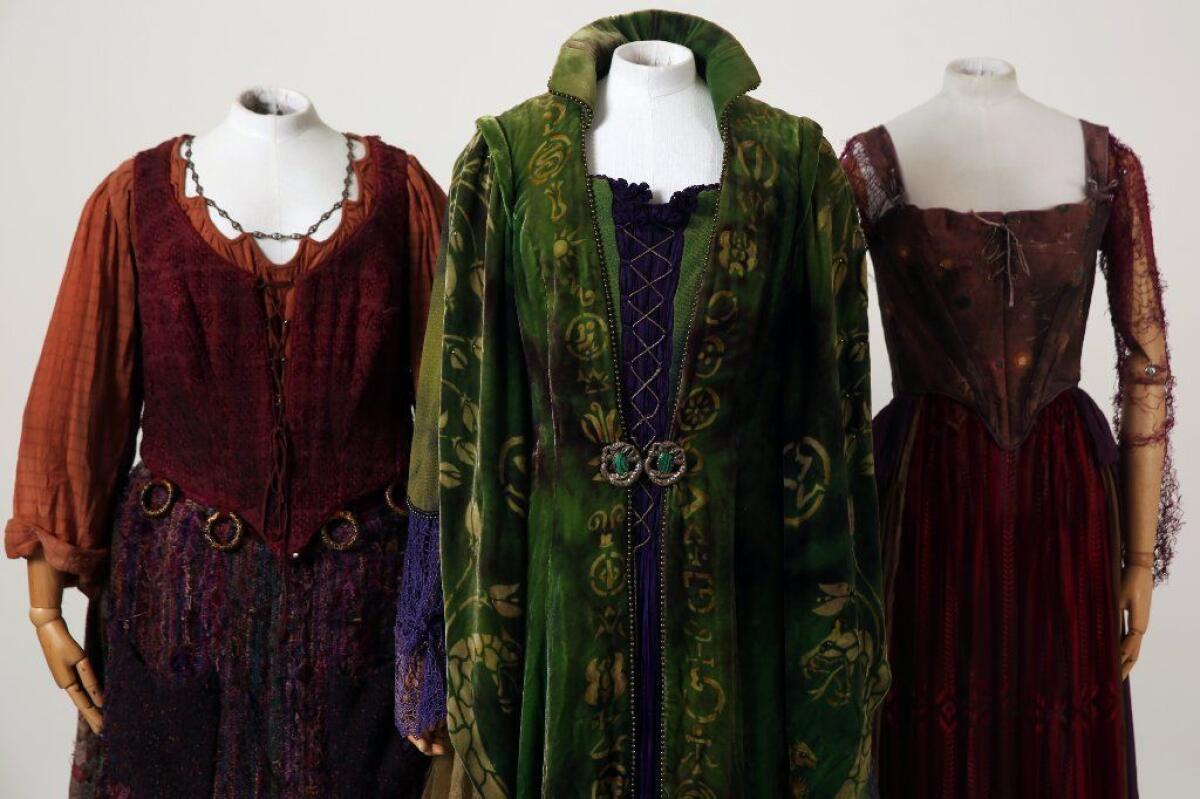 The costumes worn by the witches of "Hocus Pocus."