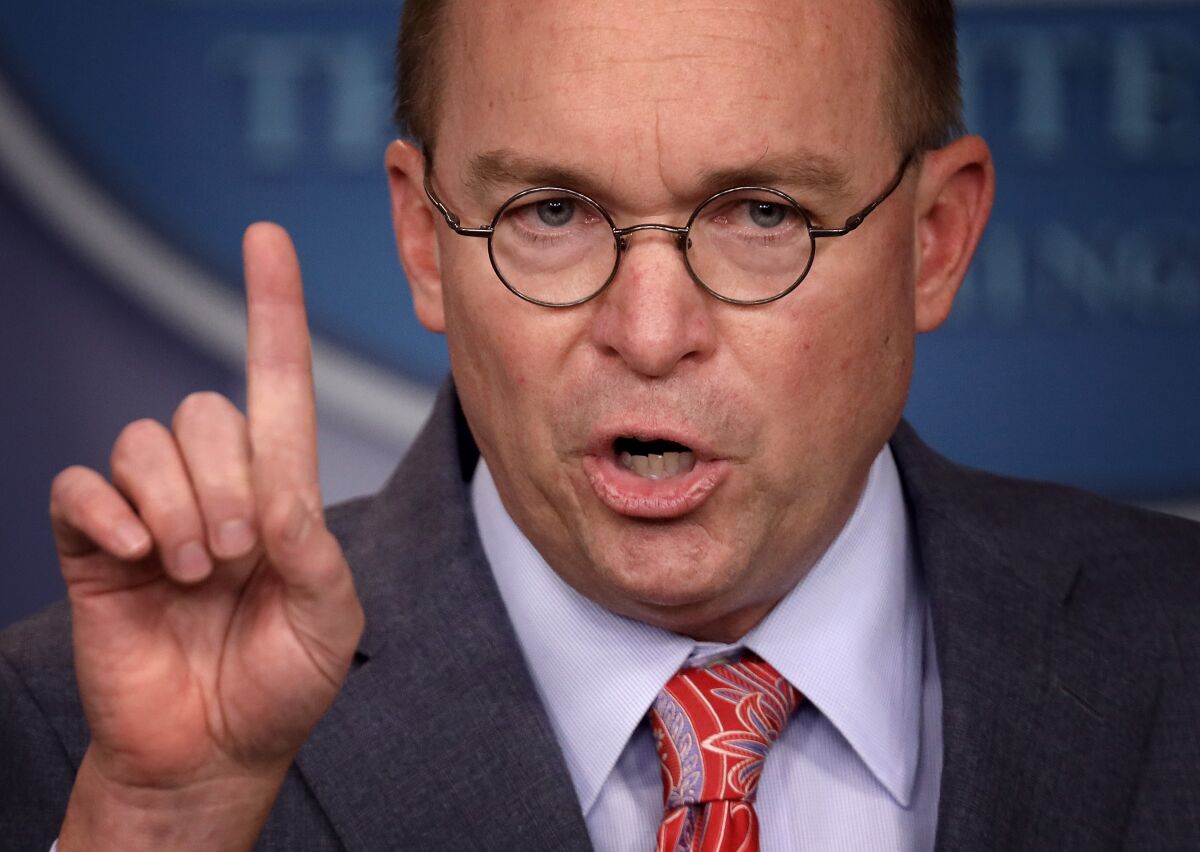 Former acting White House Chief of Staff Mick Mulvaney