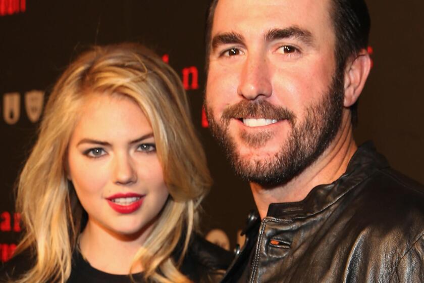 Kate Upton and Justin Verlander attend the John Varvatos Detroit store opening party on April 16 in Detroit.