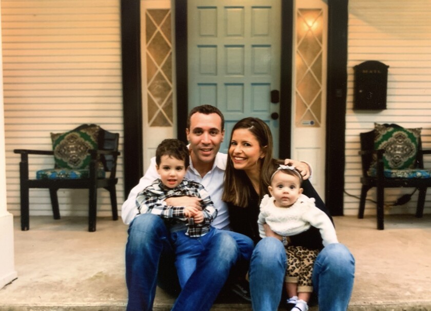 Daniel and Miriam Weiner with their children Aiden and Emma.