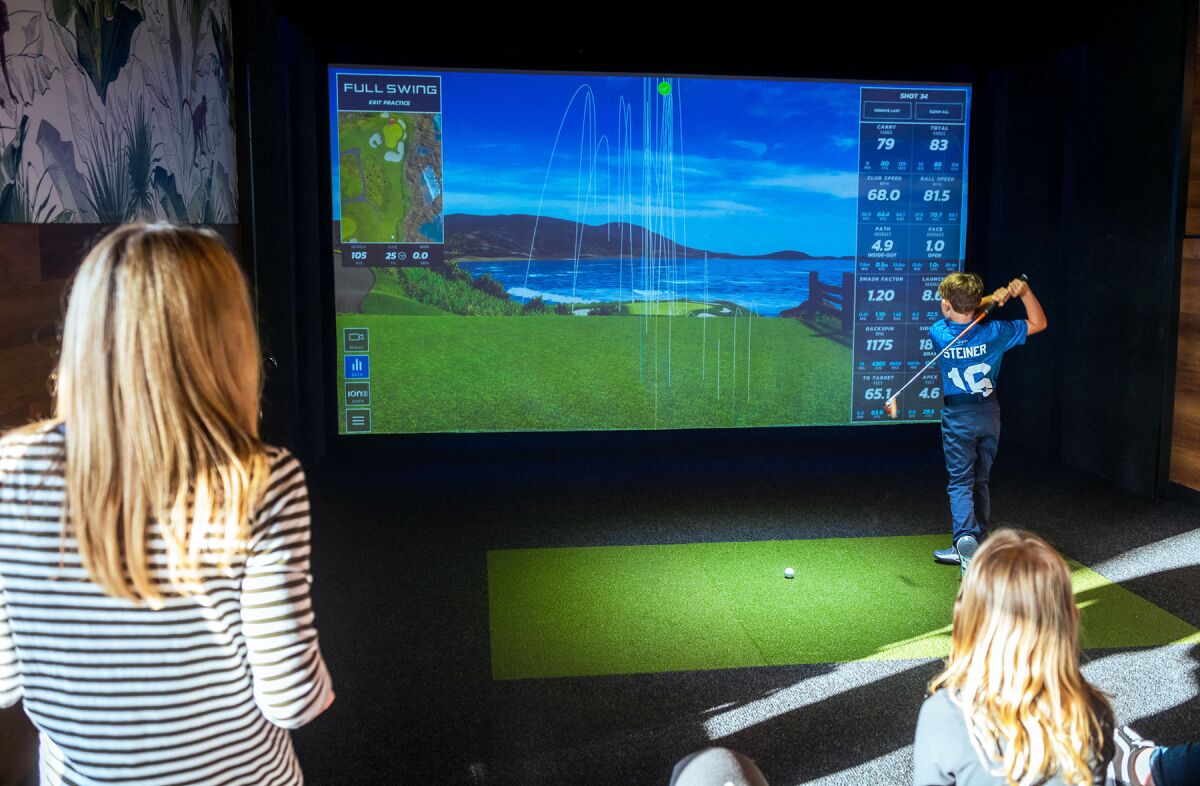Those of all ages, including children, can see how they do with their golf swings when using the simulators at The Golf Bar.