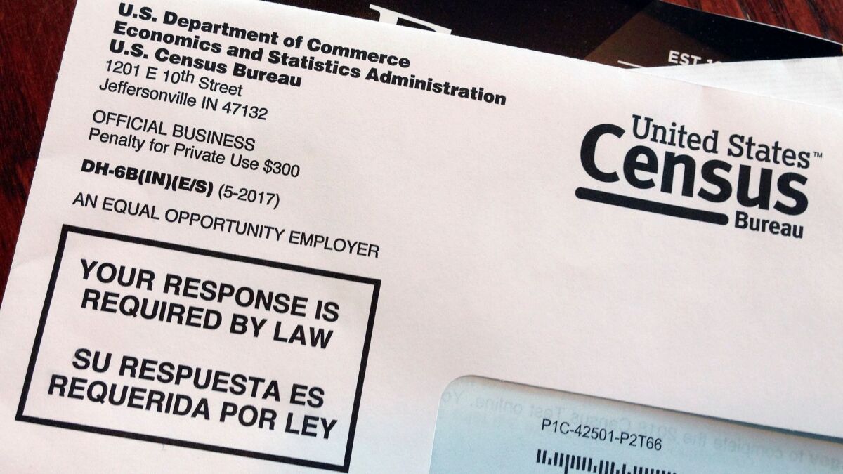 U.S. residents can expect to receive letters such as this, part of a 2018 test run for the 2020 census, as the nation launches its once-a-decade population count. Both money and political representation hang in the balance of an accurate census count.