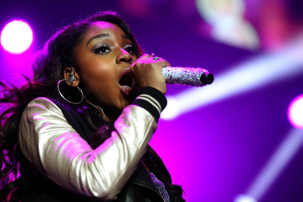 Normani performs with Fifth Harmony at Staples Center in 2013.