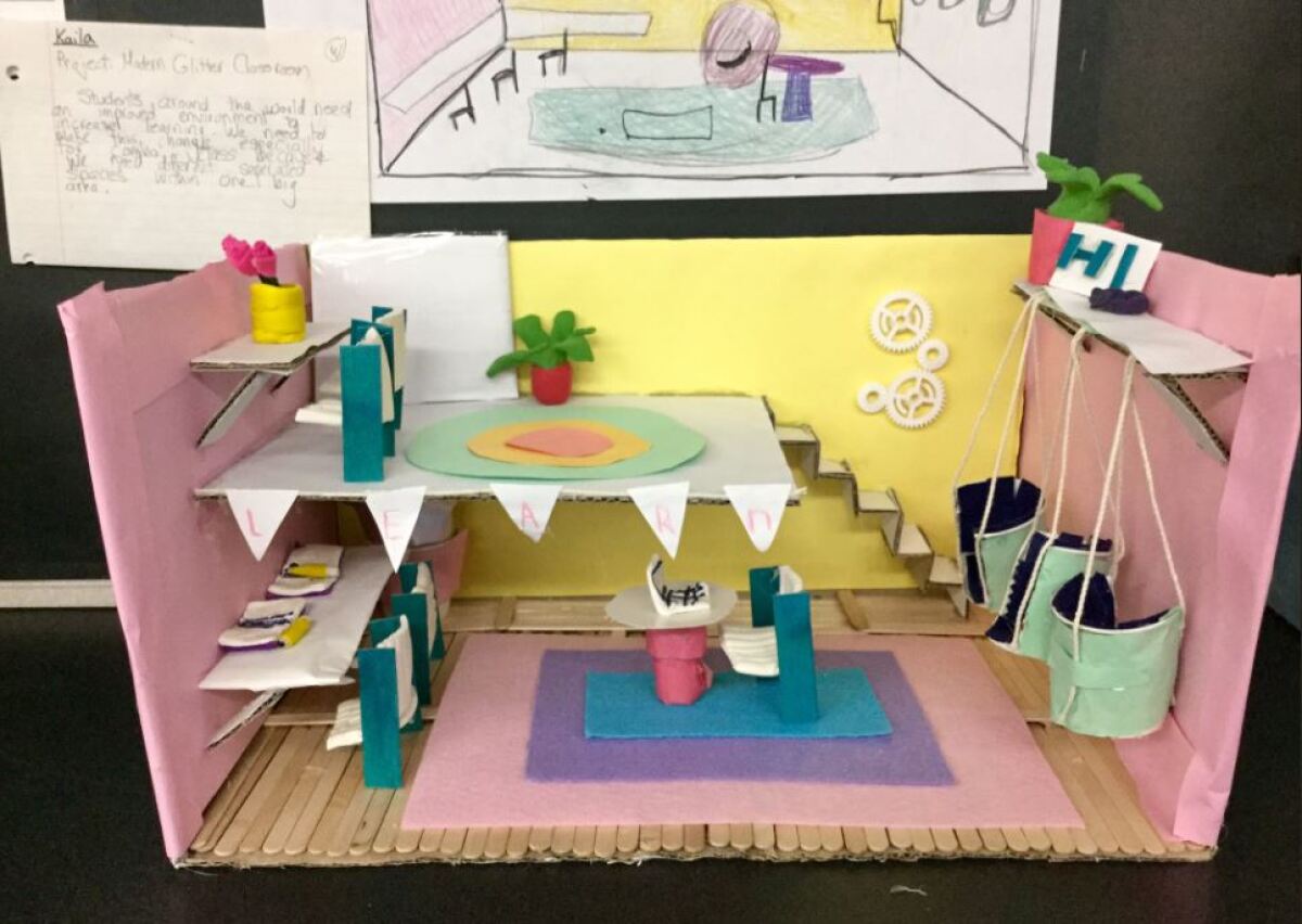 Carmel Del Mar student Kaila created a classroom with loft space.