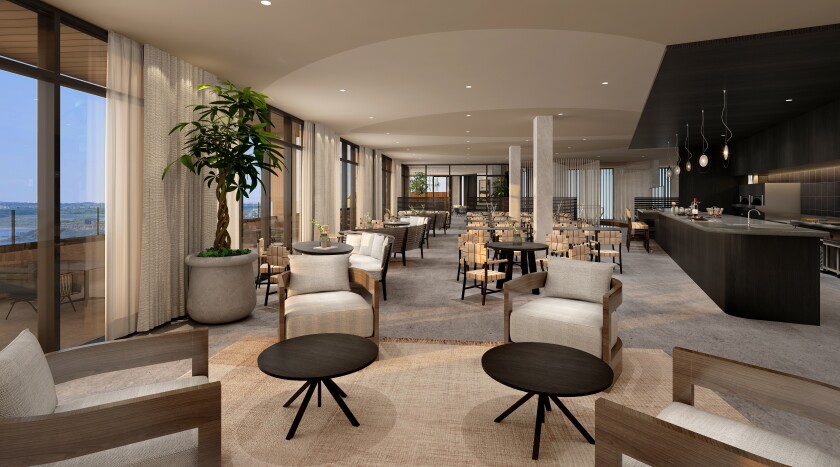 An artist's rendering of VAGA restaurant in Encinitas