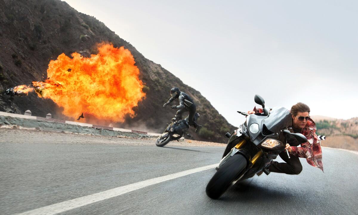 Tom Cruise in the film "Mission: Impossible — Rogue Nation."