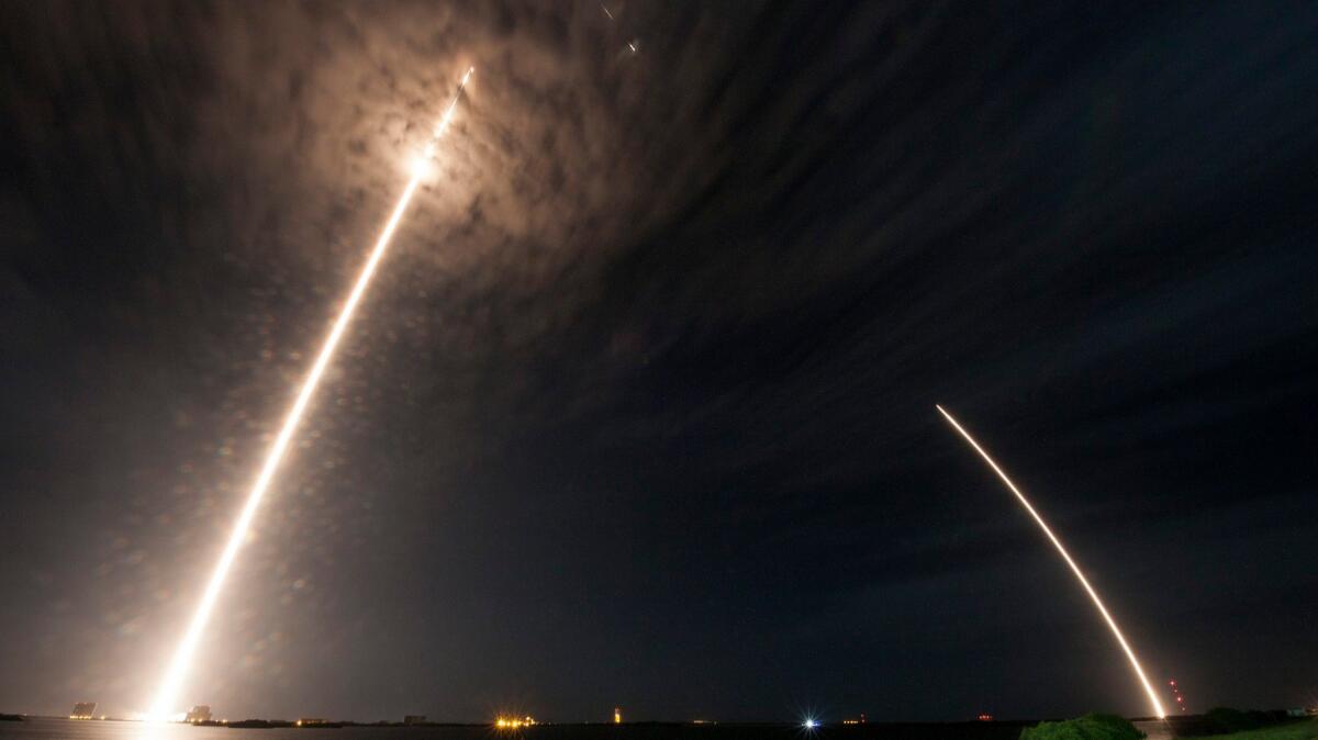 SpaceX's Falcon 9 rocket lifts off from Cape Canaveral Air Force Base in Florida on July 18, laden with supplies for the International Space Station.