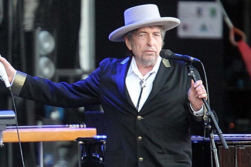 Bob Dylan performs in 2012.