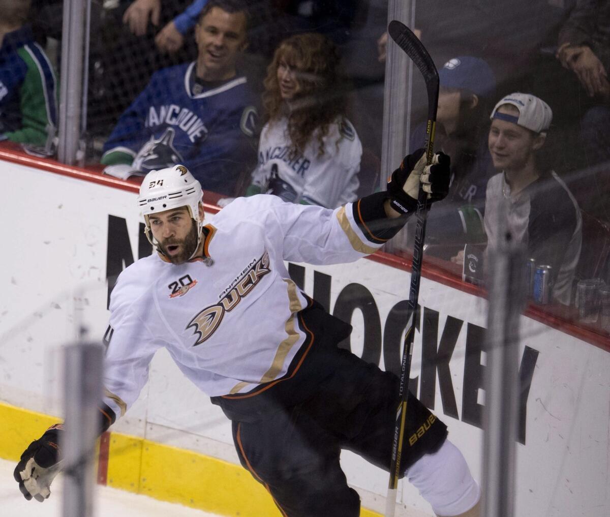 "We know we've played well against both L.A. and San Jose, match up pretty evenly, but we feel good," the Ducks' Daniel Winnik said.